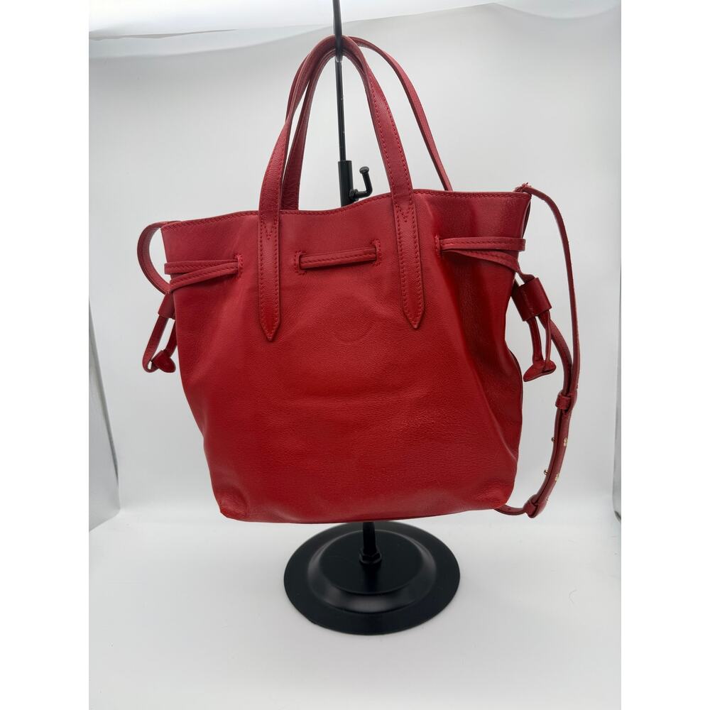 Authentic Jimmy Choo Barra Bucket/Tote | Red Nappa Leather - Picture 4 of 16